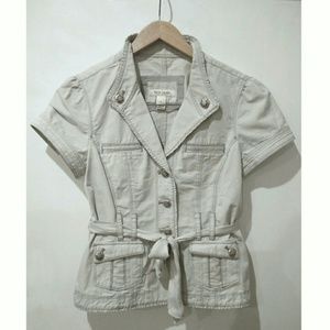 White house black market Belted safari jacket 6